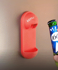 Bottle opener with cap catcher 3d model