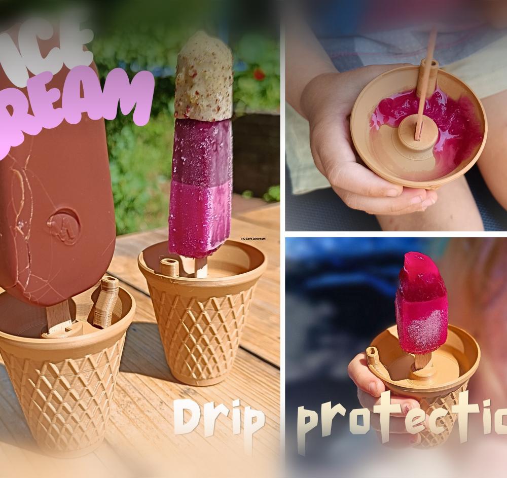 Ice cream - drip protection 3d model