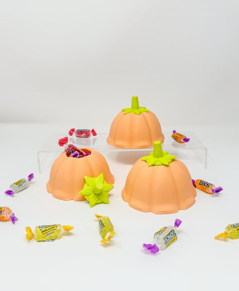 Retro Pumpkin Gelatin Container – Perfect for Halloween/Autumn Decor, Jewelry Box 3d model