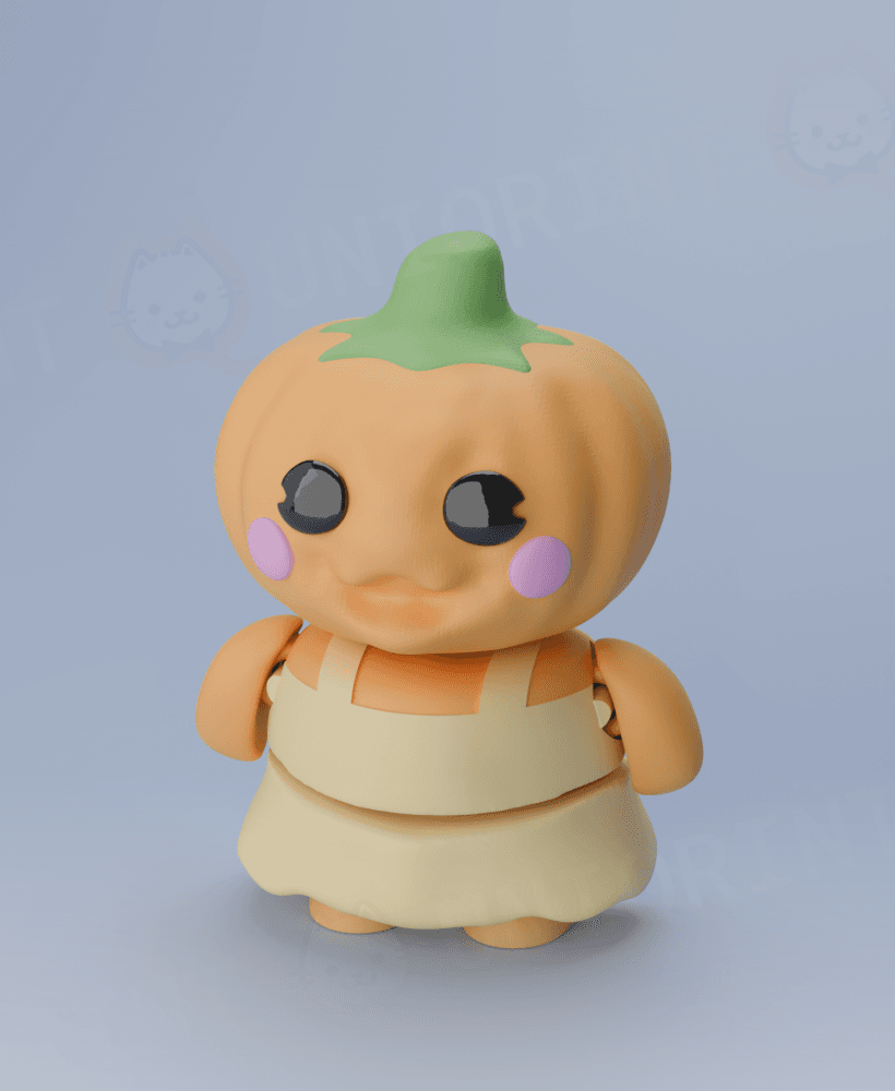 Flexi Ms. Pumpkin Keychain 3d model