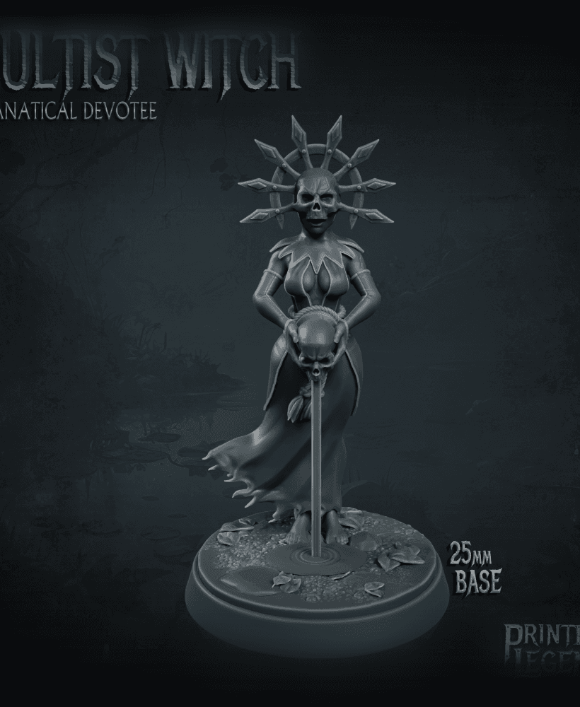 Cultist Witch 01 (25mm Base) 3d model