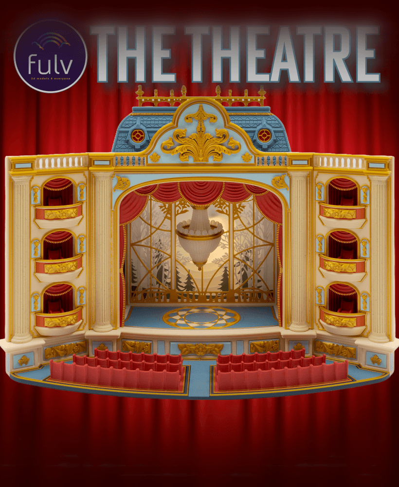 The Theatre (Light box / phone Cinema & Puppets Theatre) 3d model