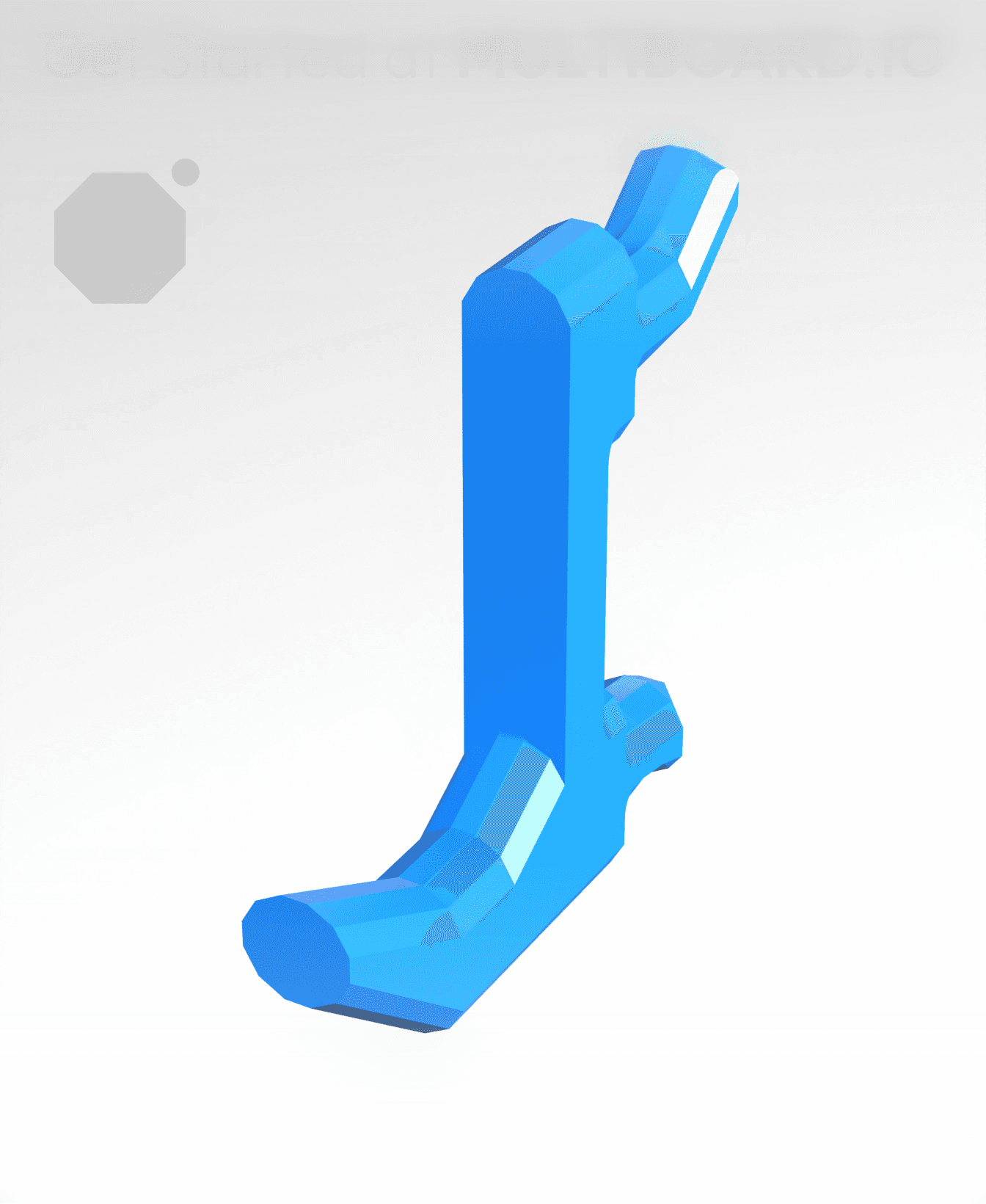 20 mm, Pegboard Click Hook 3d model