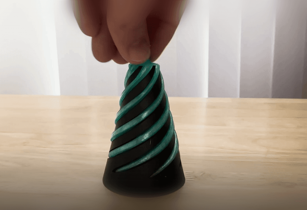 Spiral Passthrough fidget Cone - Easy to Print! 3d model