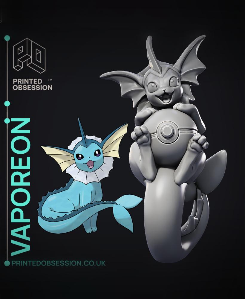 Vaporeon Swimming - Pokemon - Fan Art 3d model