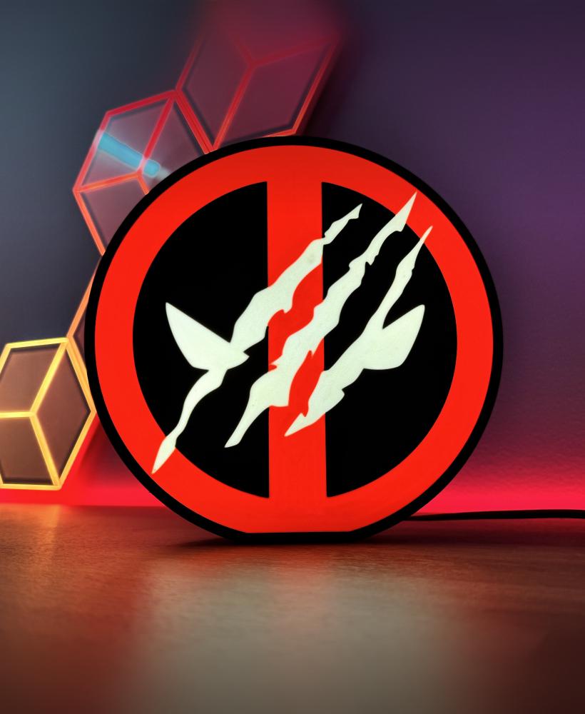 DP Wolvie Logo Light Box 3d model