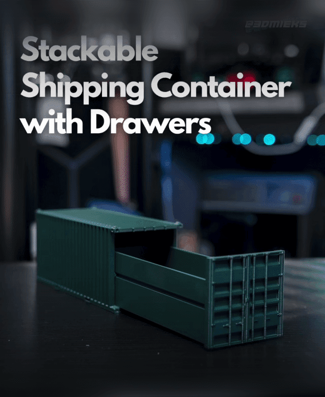 Stackable Shipping Container Drawer Organizer 3d model