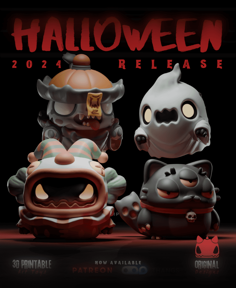 Grumpii 3D Printable Art Toy - 2024 October Release - Halloween 3d model