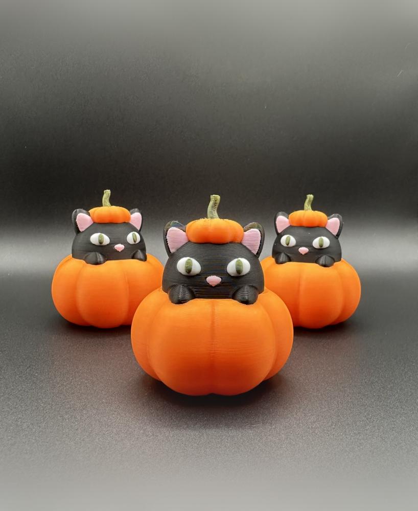 Cat in Pumpkin 3d model