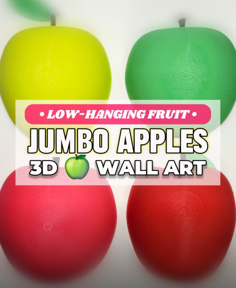 8-Piece Apple-Themed Decorative Pop-Out 3D Wall Art Set :: The 'Low-Hanging Fruit' Collection 3d model