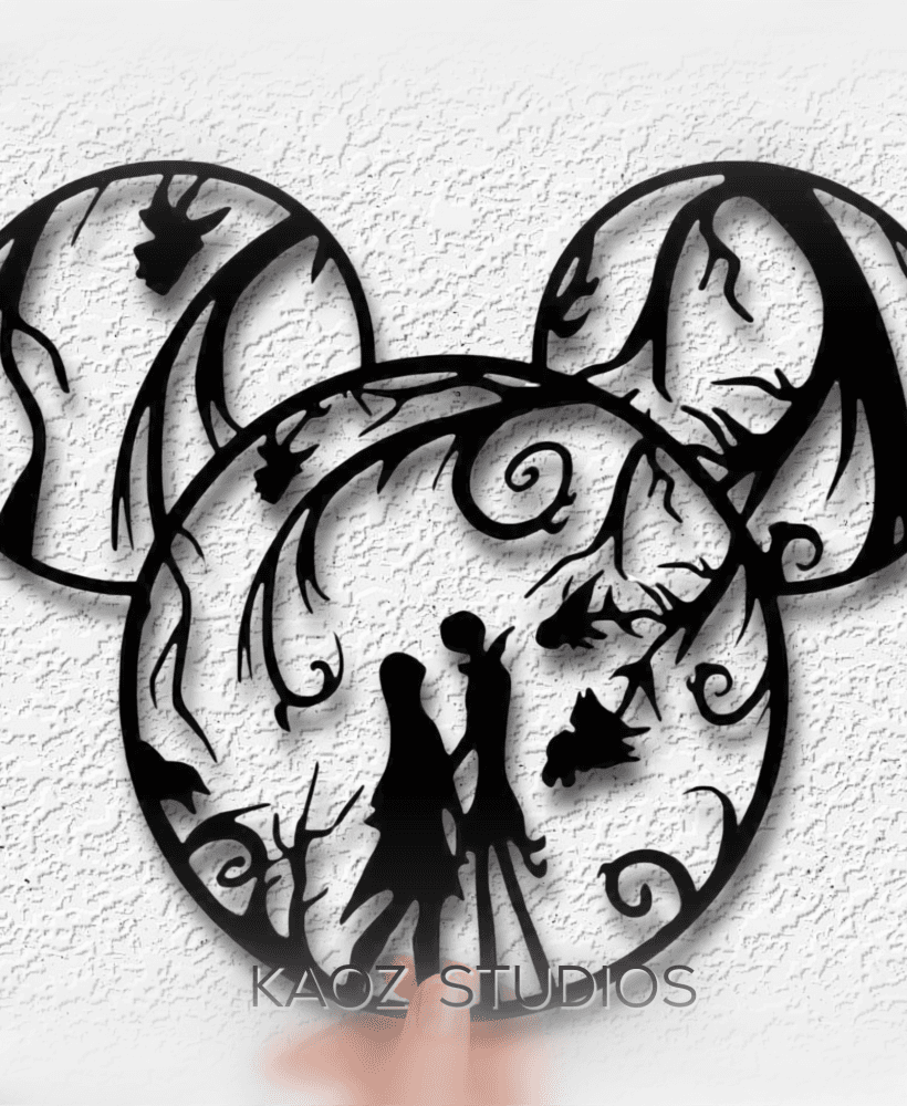 jack and sally wall art the nightmare before christmas decor mickey decoration 3d model