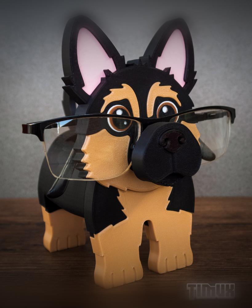 GERMAN SHEPHERD GLASSES HOLDER 3d model