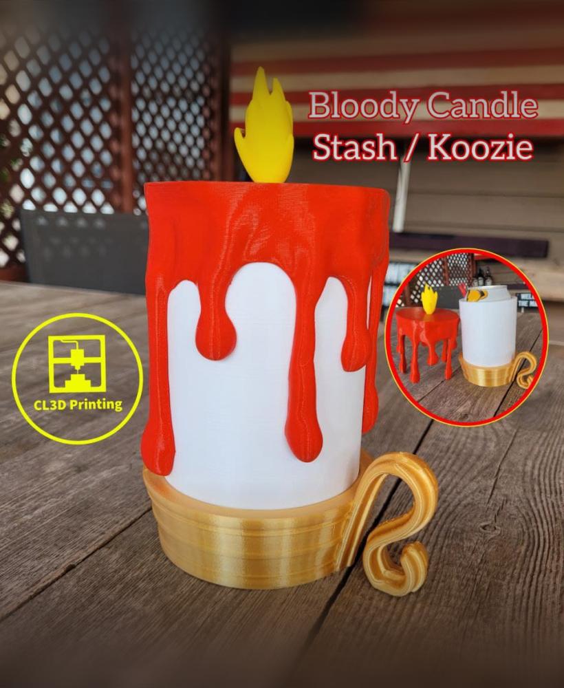 Bloody Candle Koozie / Stash Container 3d model