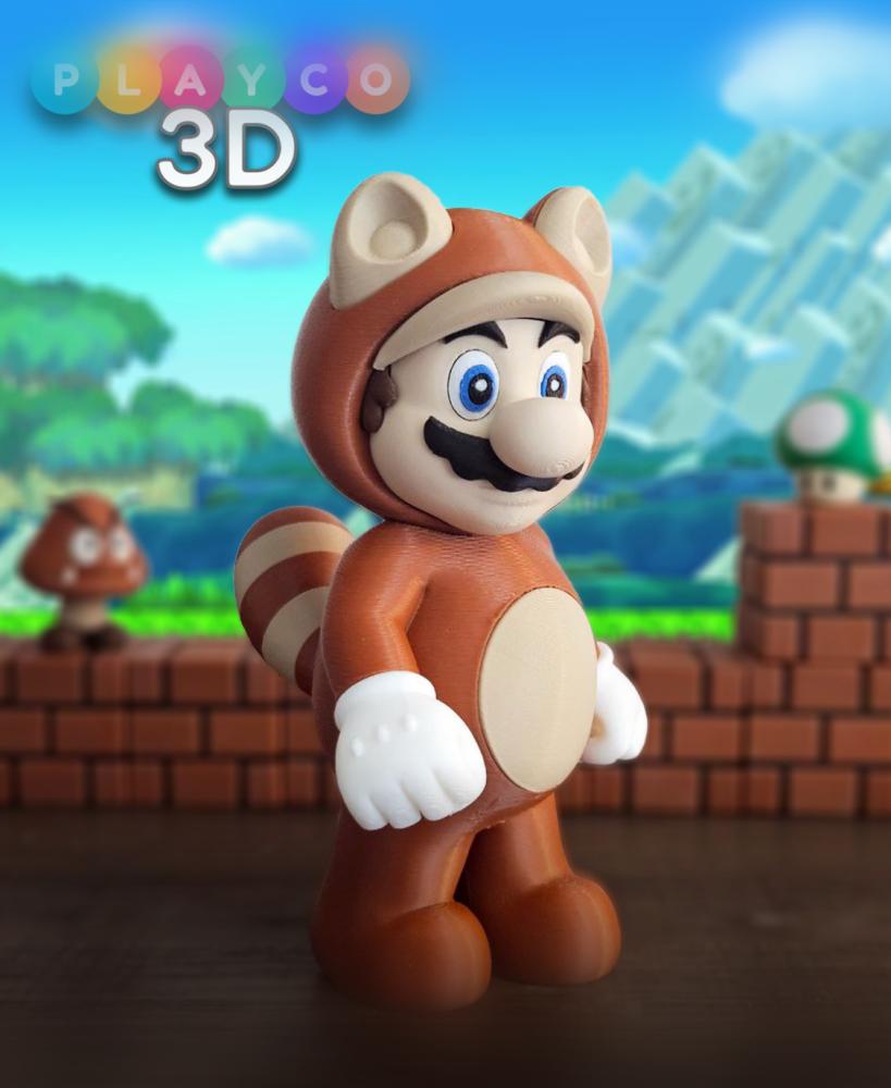 Tanooki Mario - Multi Part 3d model