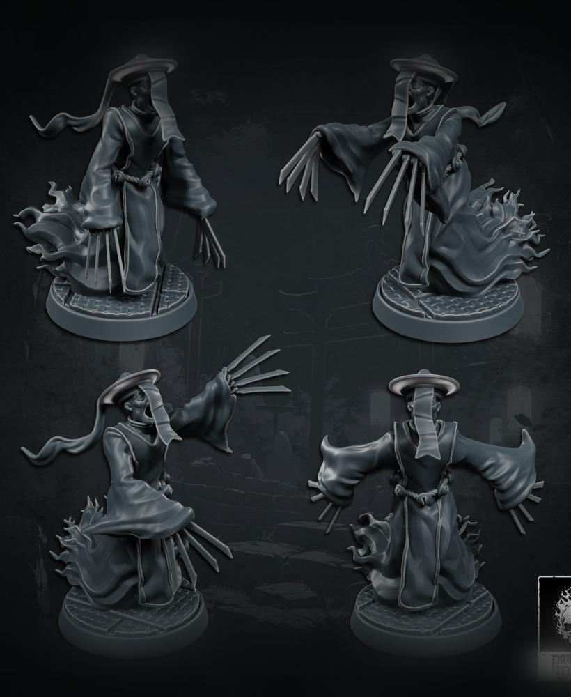 Jiangshi x4 (25mm Bases) 3d model