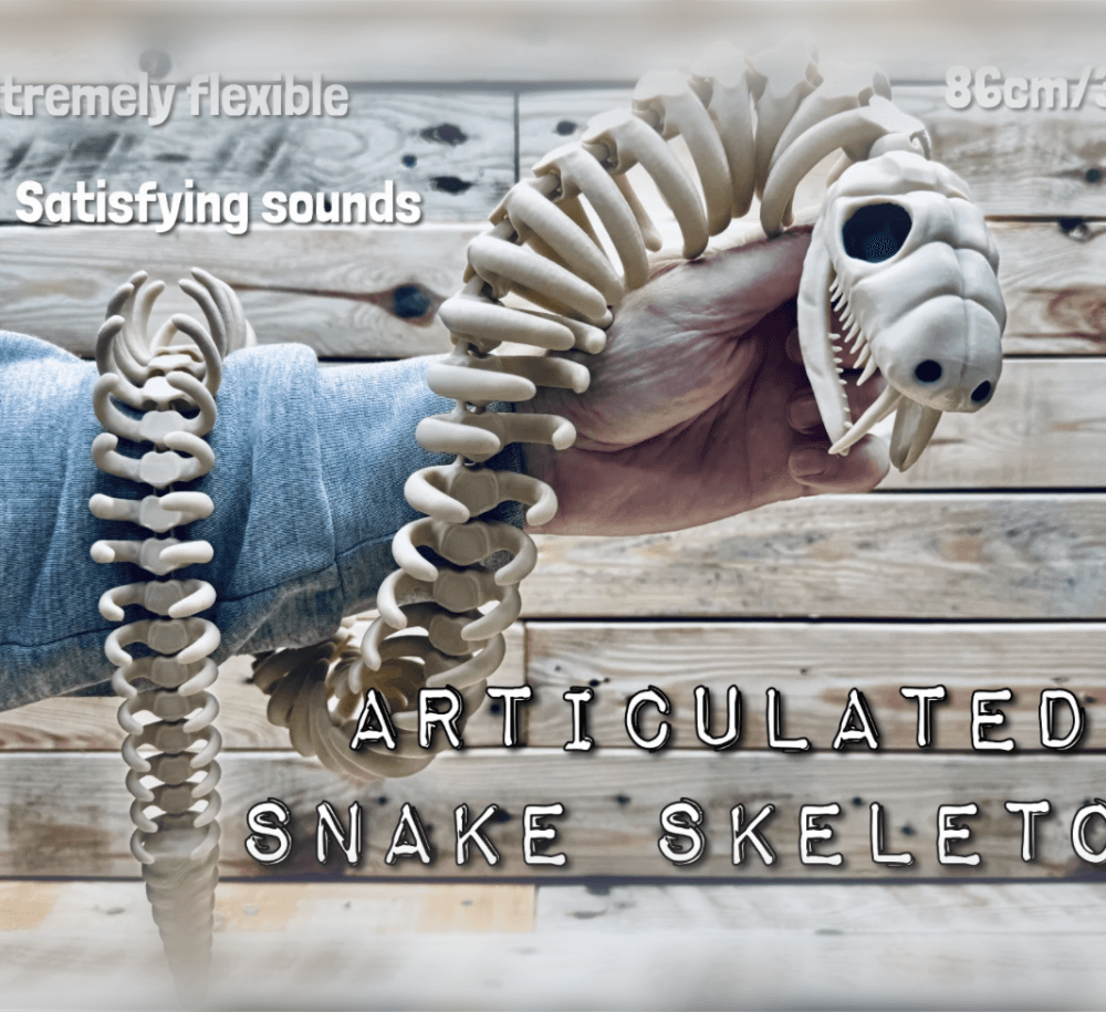 Skeleton Snake - Articulated 3d model