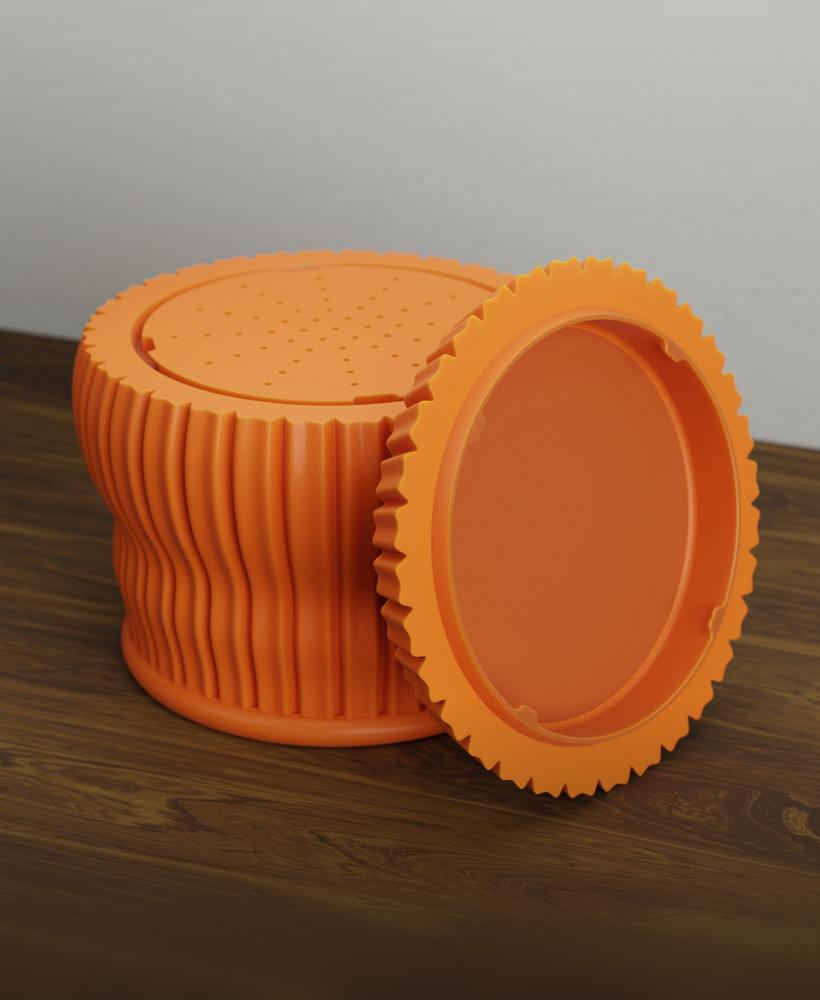  ORGANIC PUMPKIN TWIST-OFF PLANTER 3d model