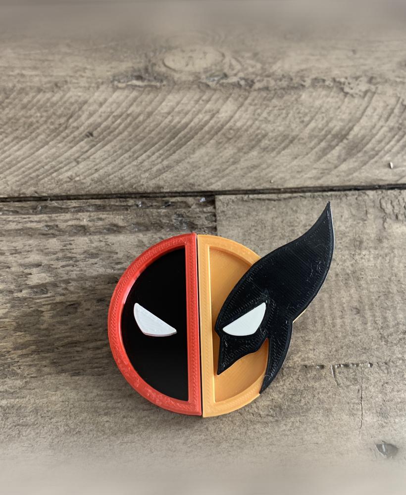 Wolverine & Deadpool logo / disk 3d model