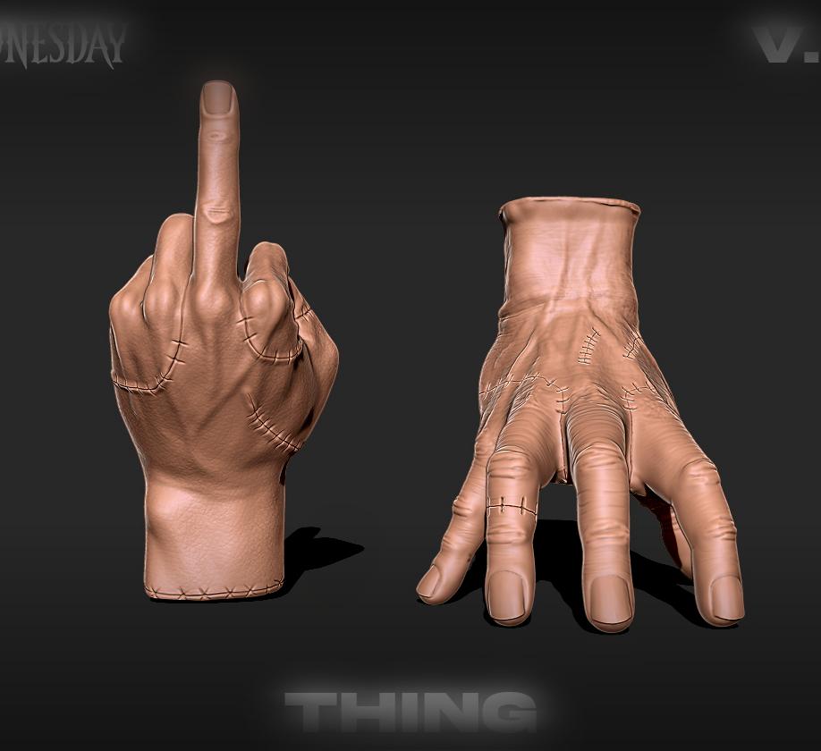 Thing V-2 Wednesday series 3D Print model 3d model