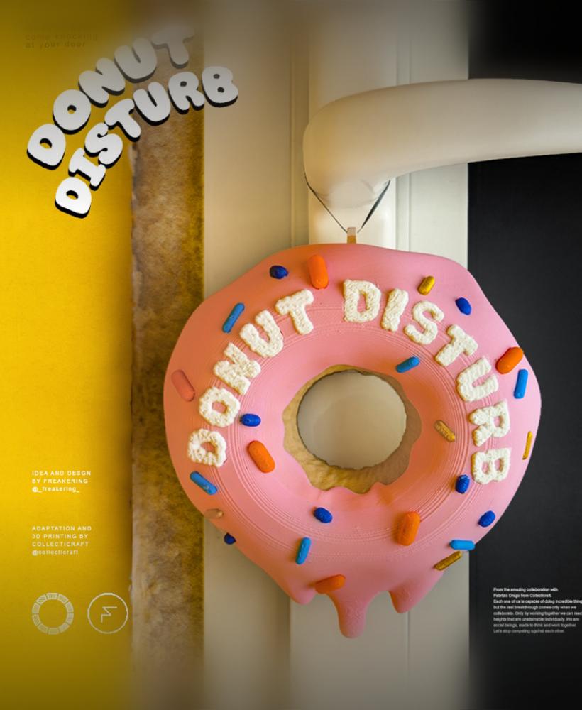 Donut Disturb - Door Hanger  3d model