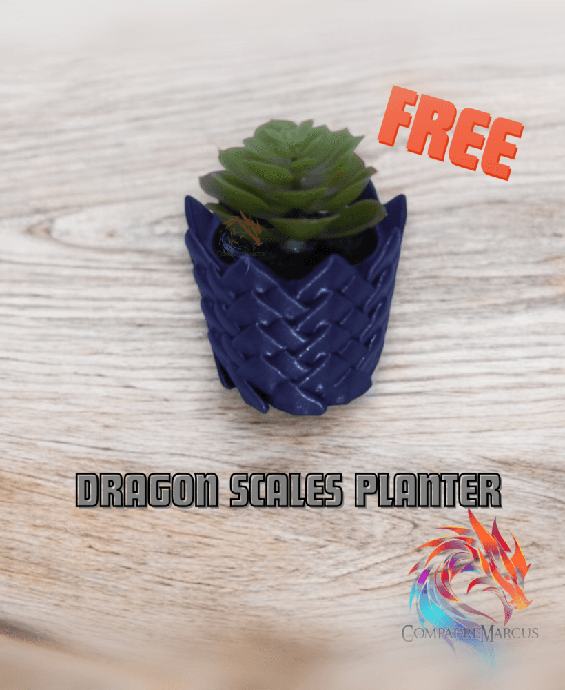 Dragon Scales Planter / no supports / 3mf included 3d model