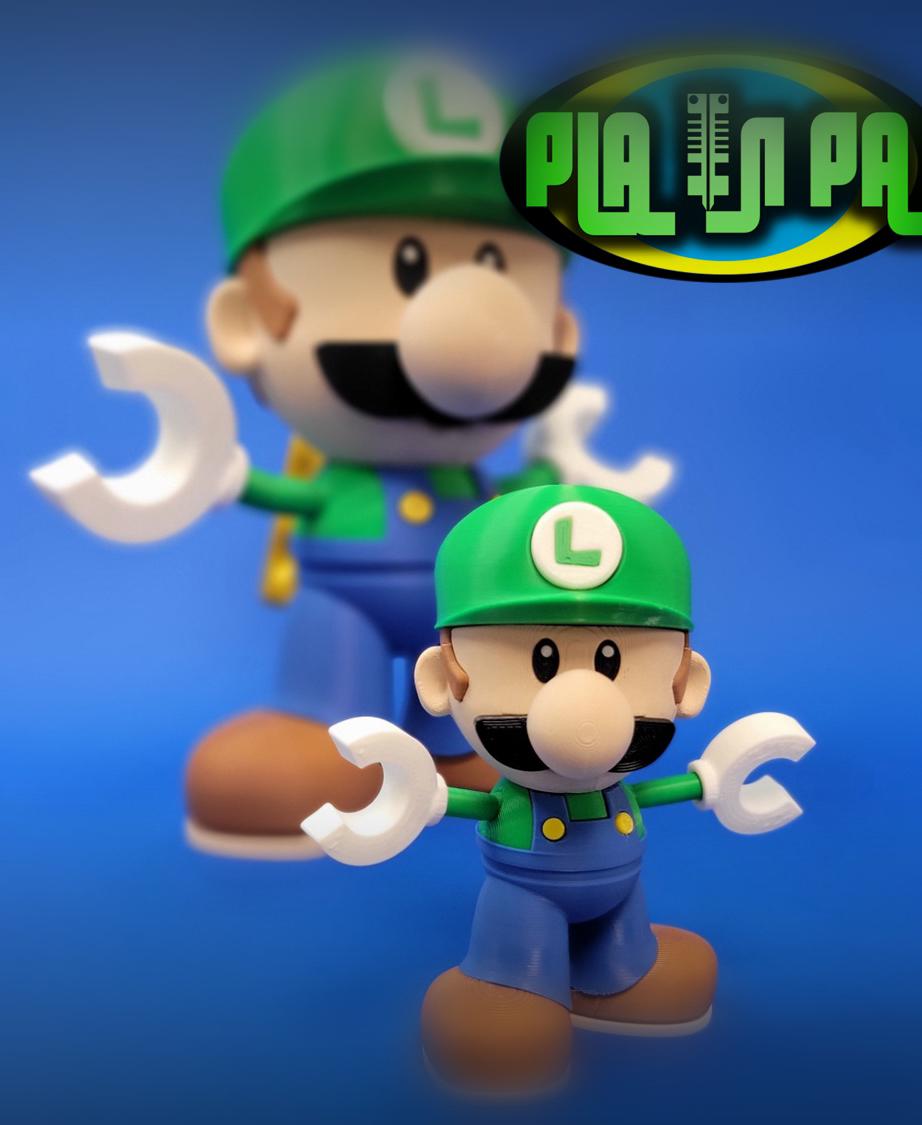 Articulating Toy Mini Luigi multi part 3d model