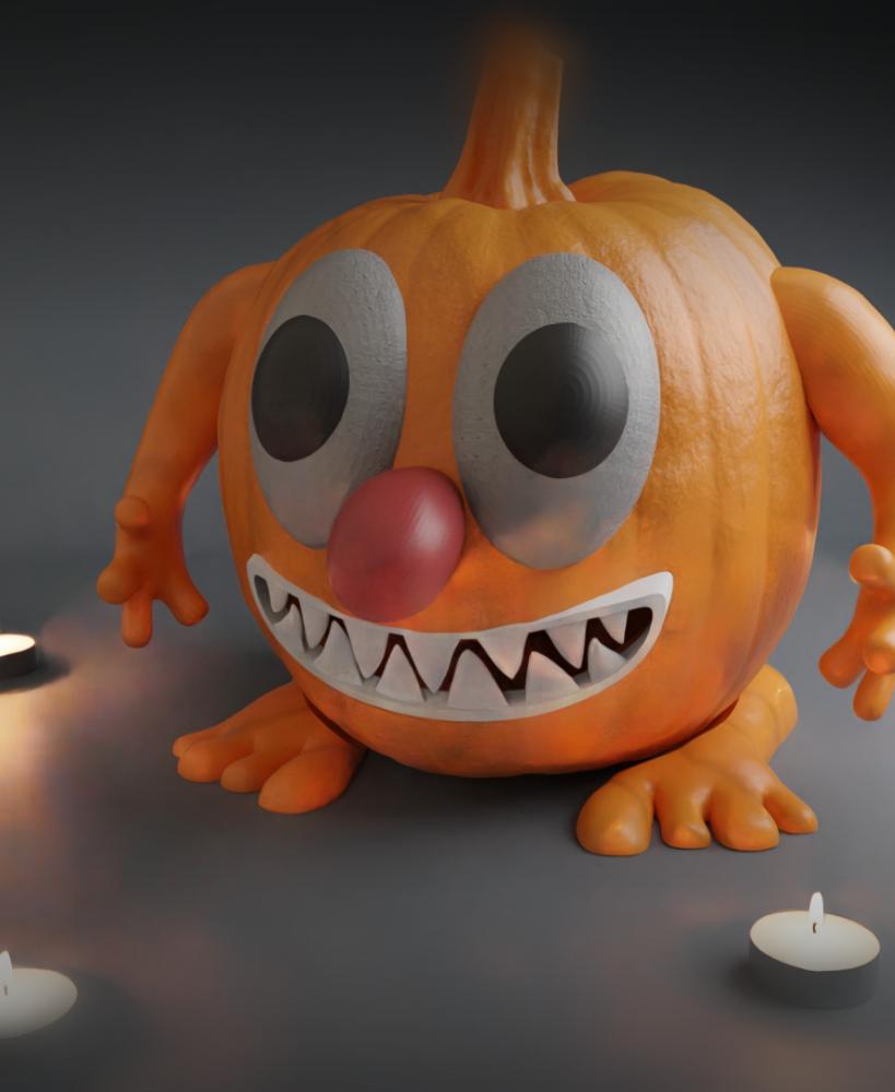 Pumpkin Men Halloween Decoration 3d model