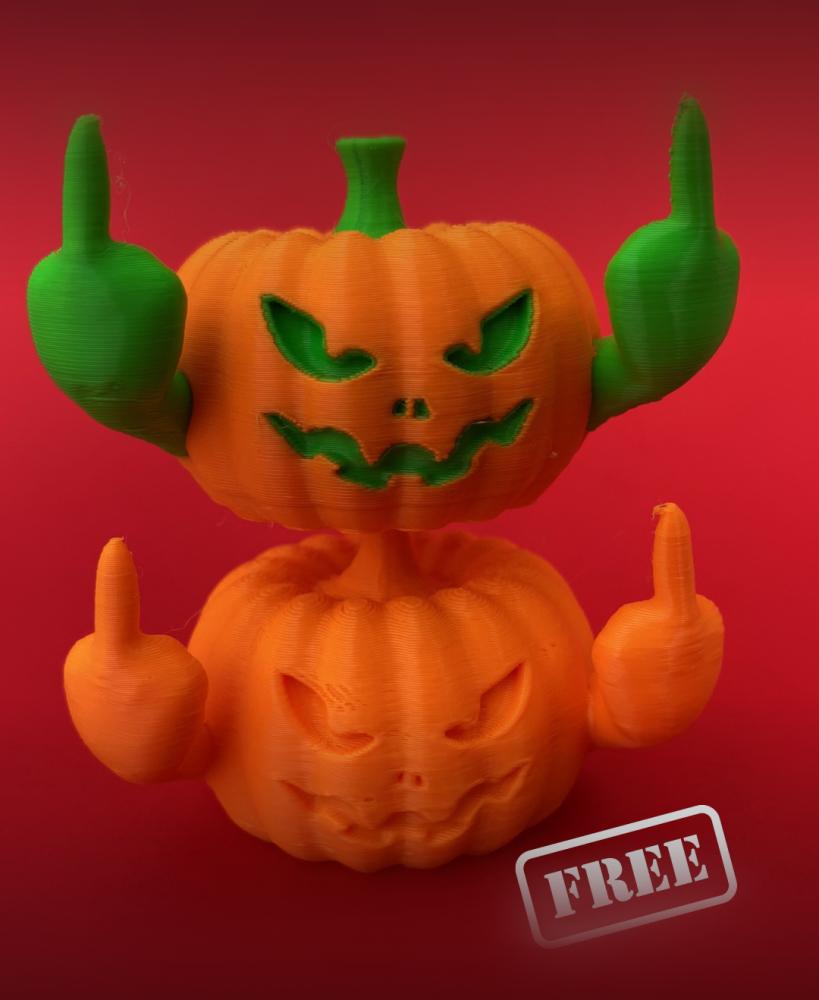 Pumpkin Middle Finger, Halloween 20204 3d model