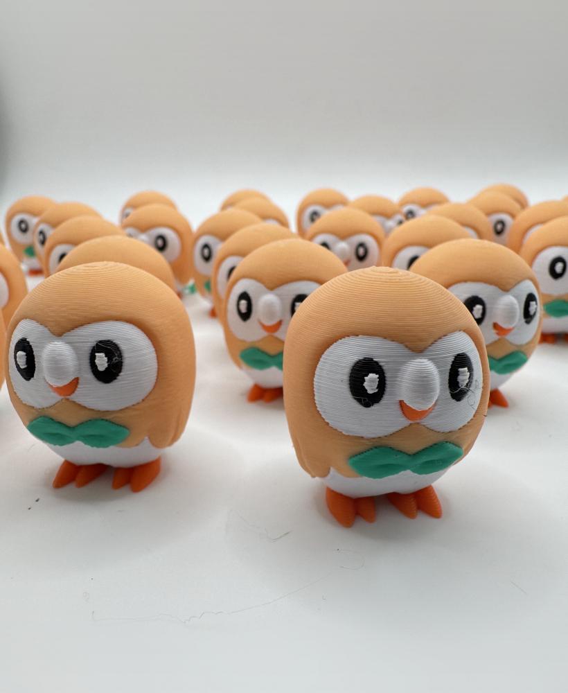 Rowlet Pokemon (Nosupport, 3mf included) 3d model