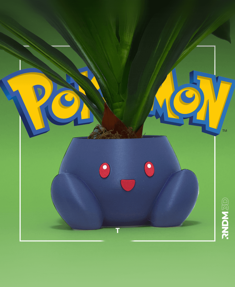 Oddish Pot (No Supports) - Pokémon Planter *by RNDM3D* 3d model