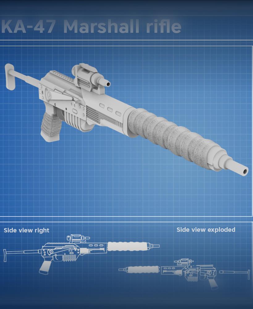 KA-47 Marshall rifle  - Cobb Vanth’s Blaster from Mandalorian 3d model