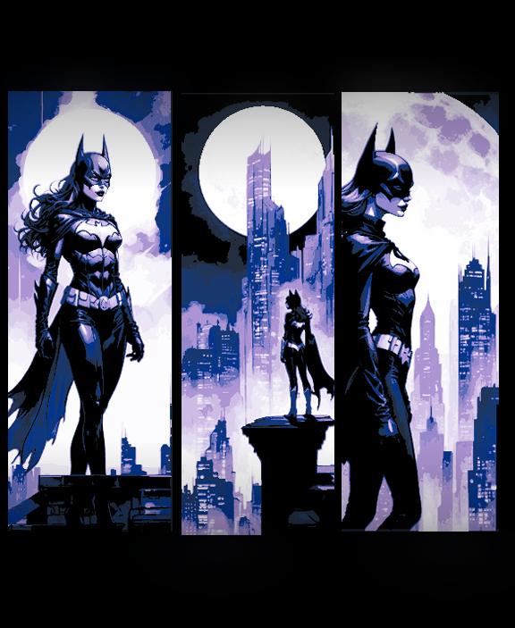 Fan art Showcasing Batgirl looking over Gotham - Set of 3 Bookmarks 3d model