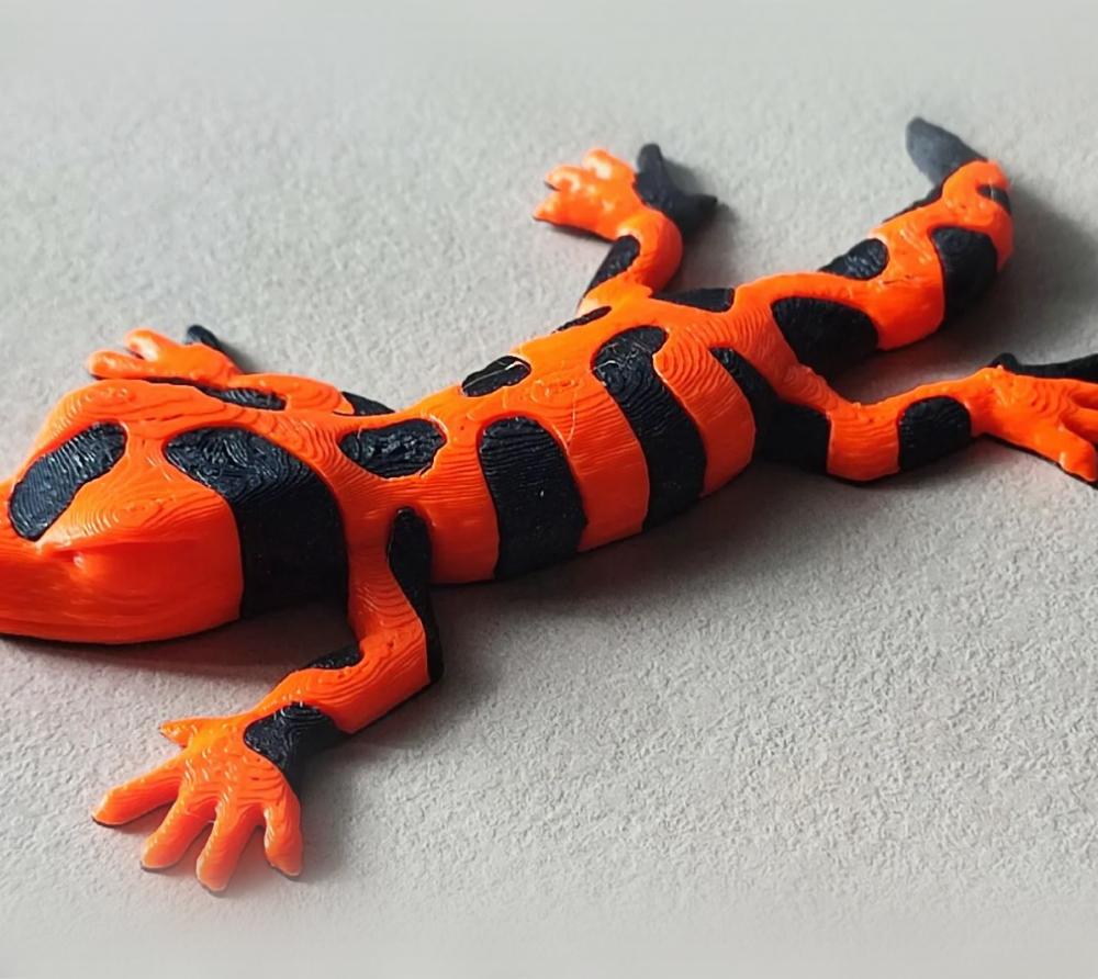 Leopard Gecko Magnet - dual color single extruder 3d model