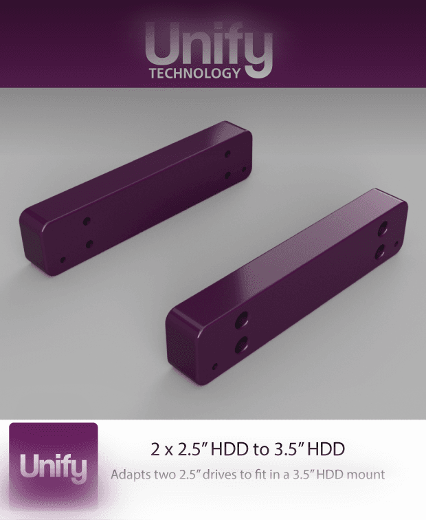 2 x 2.5" HDD to 3.5" HDD Mount 3d model