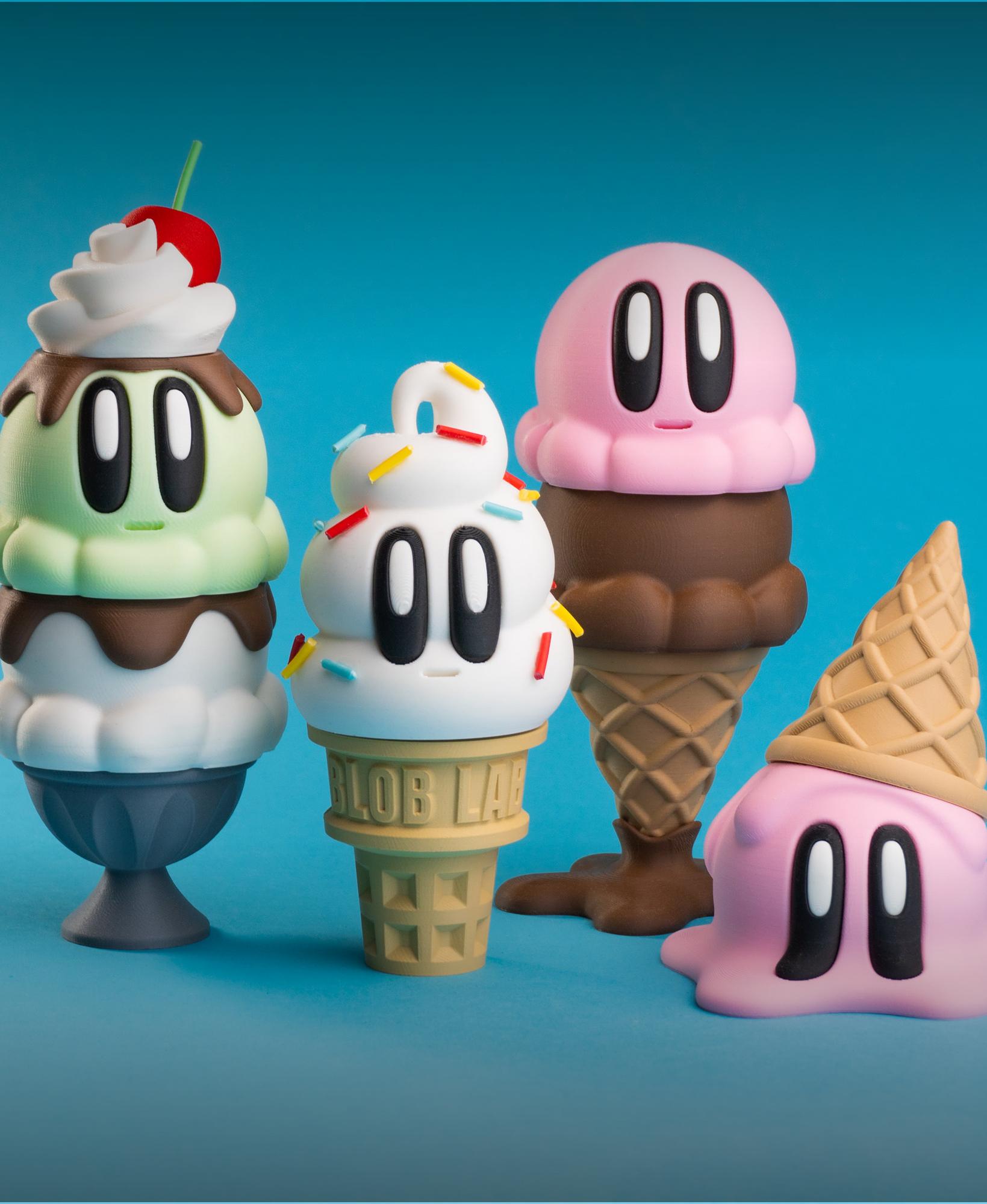 Blob Ice Cream - Modular Art Toy 3d model