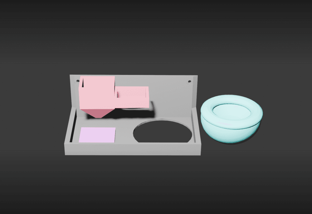 Wall mounted ashtray v2.stl 3d model