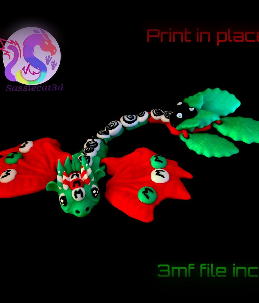 Candy Christmas Dragon *Personal use* 3d model