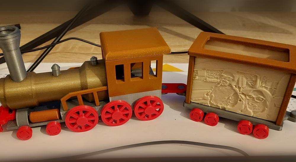 Train USB/Pencils/Lithophane Holder 3d model