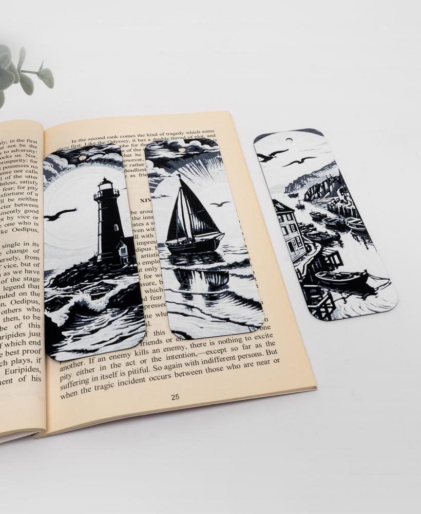 Coastal Village Bookmarks 3d model