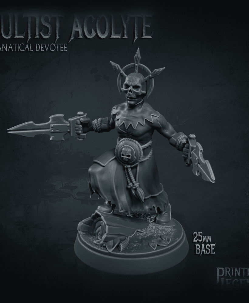 Cultist Acolyte 03 (25mm Base) 3d model