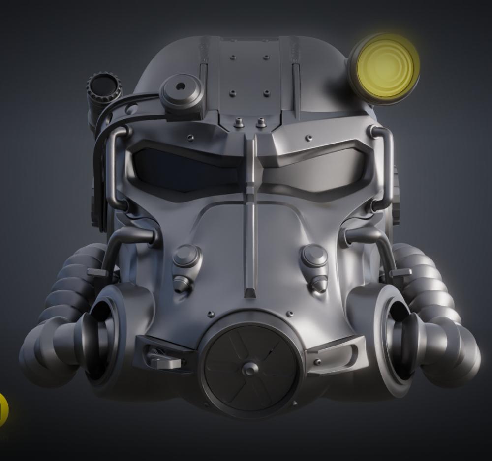 Fallout T60 Helmet – live action series 3d model