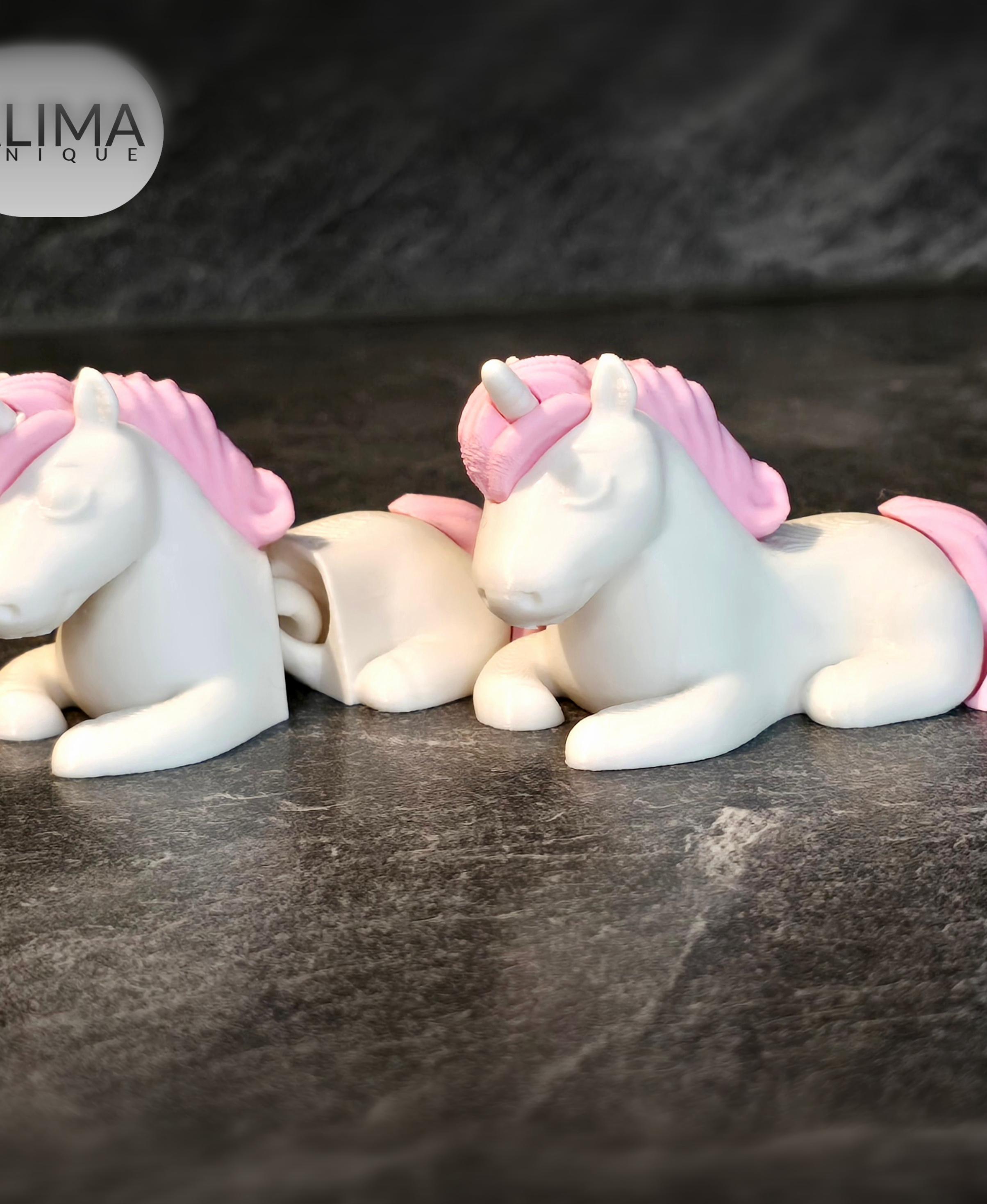 Sleeping unicorn + articulated 3d model