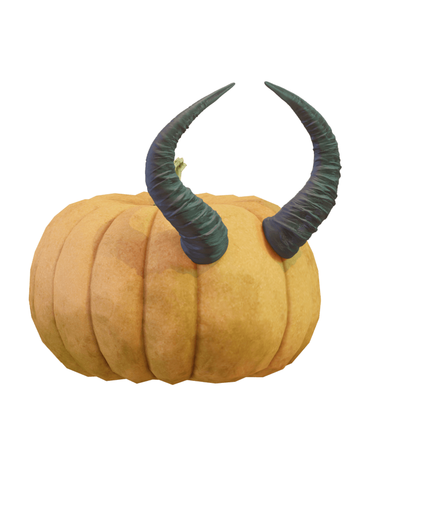 Mr Pumpkin Head Horns 2 3d model