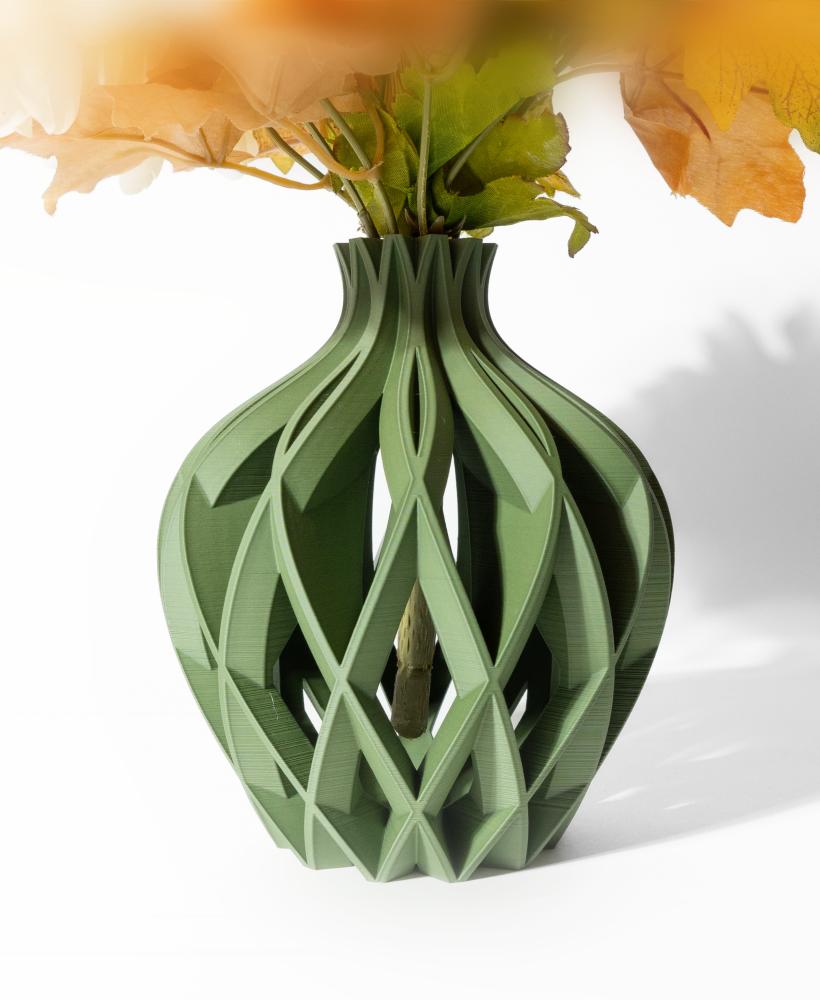 The Kovo Vase, Modern and Unique Home Decor for Dried and Preserved Flower Arrangement  | STL File 3d model