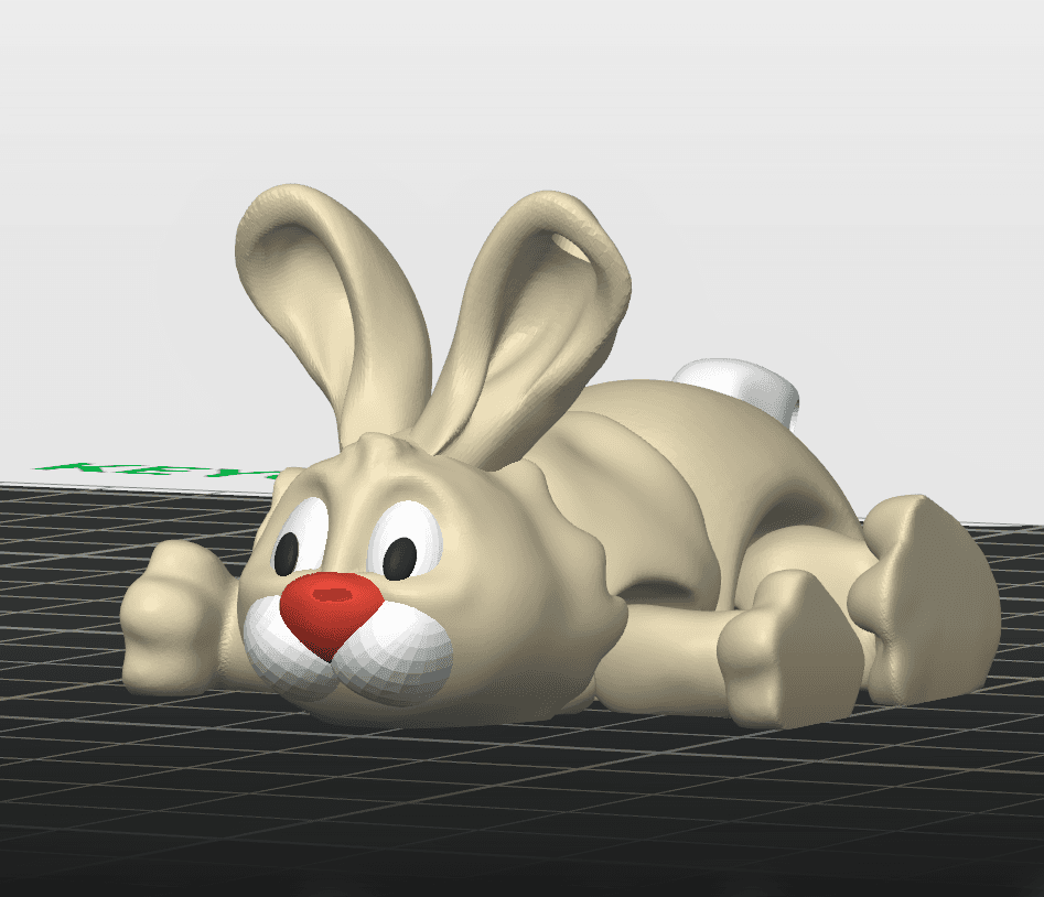 Articulated Bunny Keychain 3d model