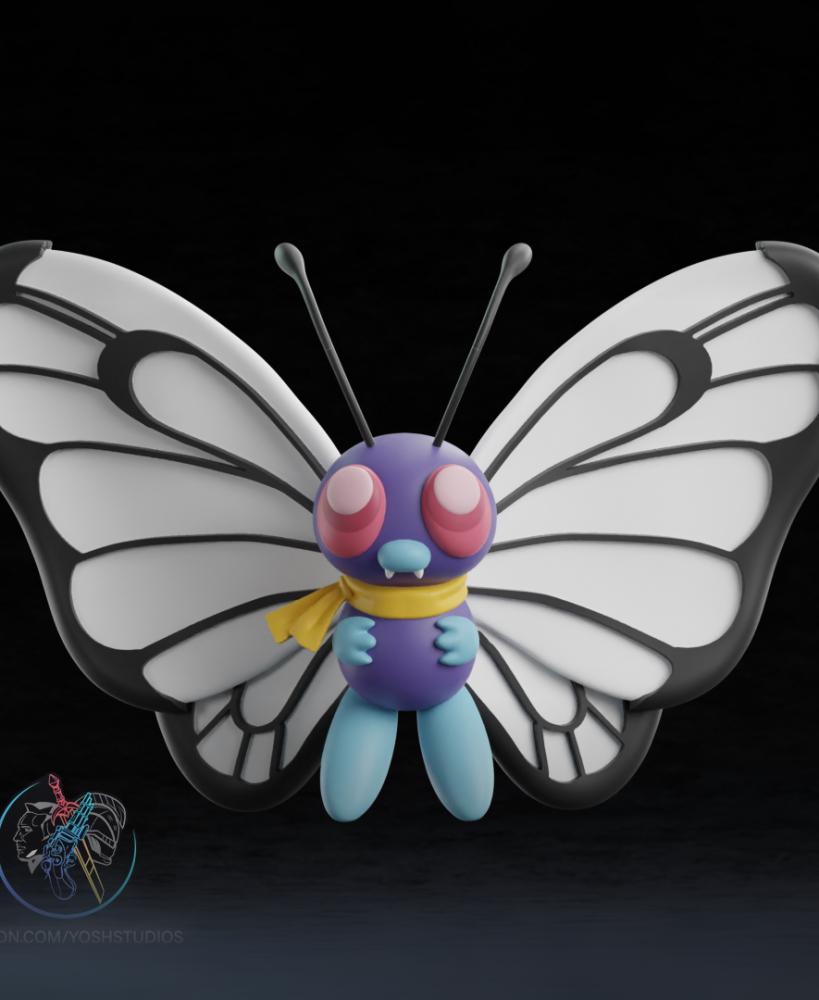 Life Size Butterfree 3D Printer STL File 3d model