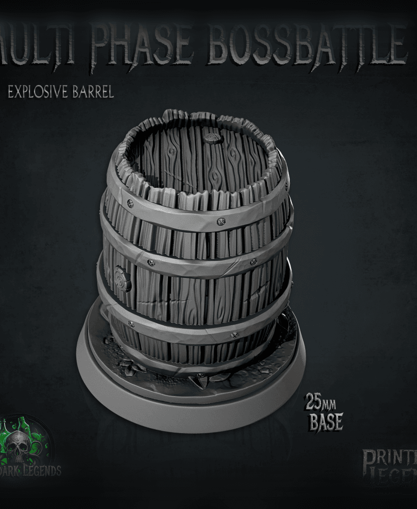 Barrel (25mm Base) 3d model