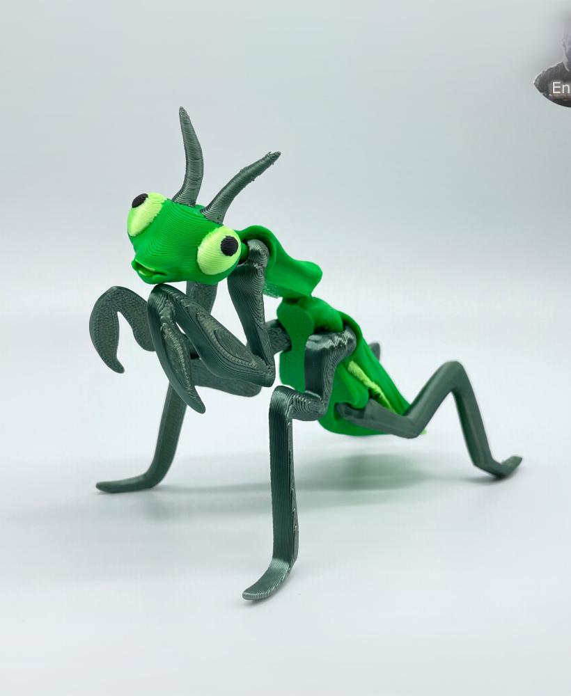 Articulated Mantis - Print in Place - Flexible - No Supports 3d model