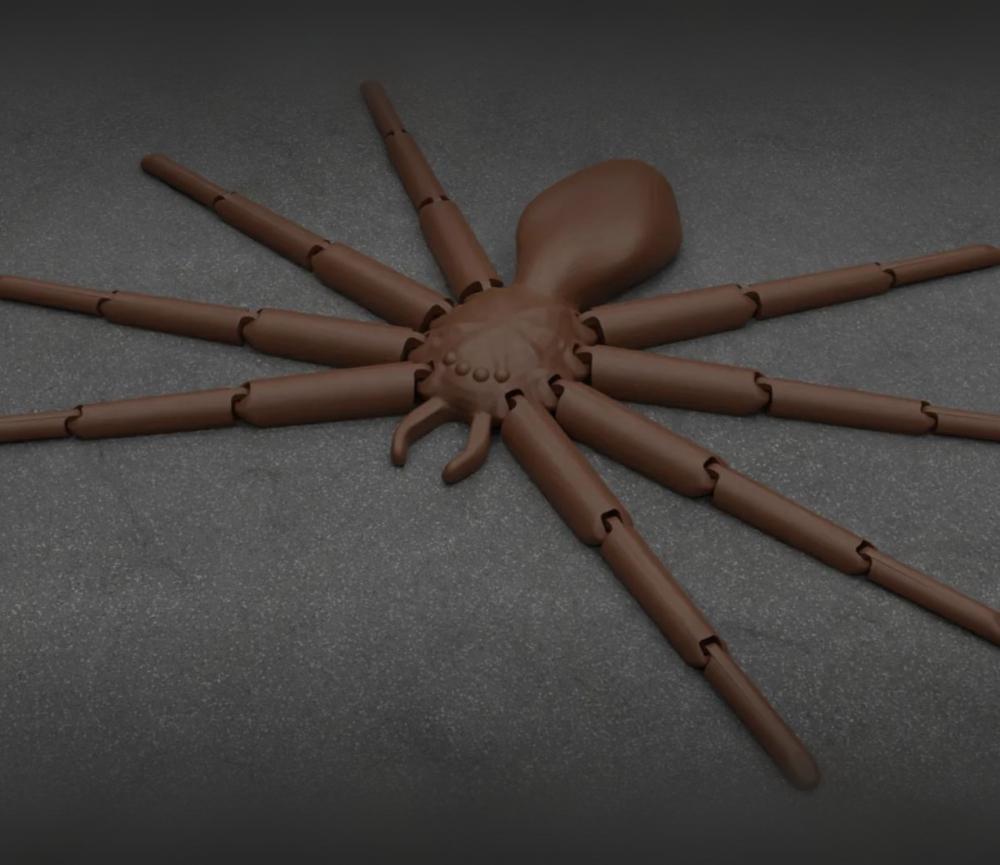 Flexi-Spider articulated print in place 3d model