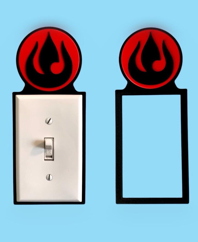 Fire Nation Light Switch Backer 3d model